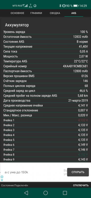 Самокат xiaomi m365 pro стал быстро разряжаться - 3