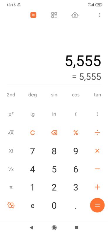 Как убрать в калькуляторе запятые при подсчёте тысяч допустим на Xiaomi Redmi 9