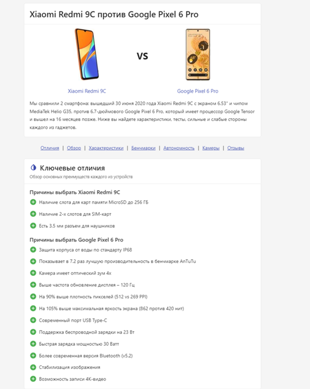 Что лучше Google pixel 6 pro или Redmi 9 NFC