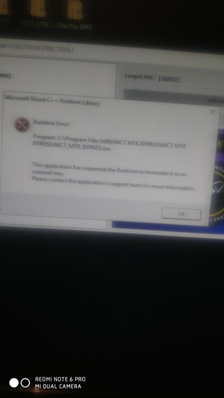 Как исправить эту ошибку Решил прошить редми 6а и появляется вот такая ошибка в проге MTK bypass