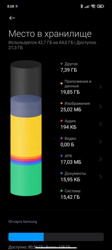 Раздел другое на Xiaomi с miui 12