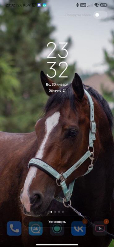 Тел Xiaomi Note 9 Pro. Ставлю на рабочий стол фотку родных, она широкая